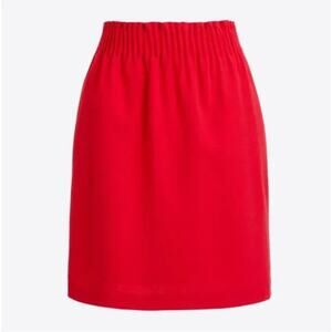 J. Crew Factory Poppy Red Wool Sidewalk Skirt Size 6